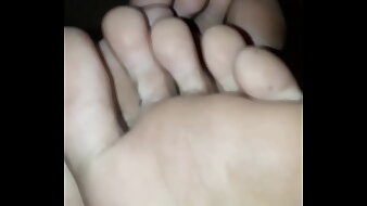 Ebony dirty male feet soles