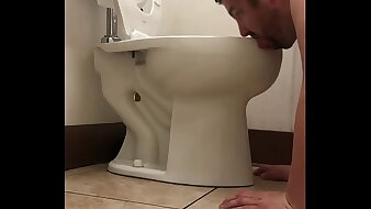 RYAN GERAGHTY CLEANS A GAS STATION TOILET WITH HIS TONGUE