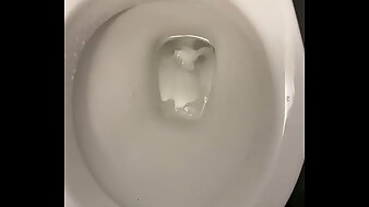Got really horny in public toilets cumshot all over
